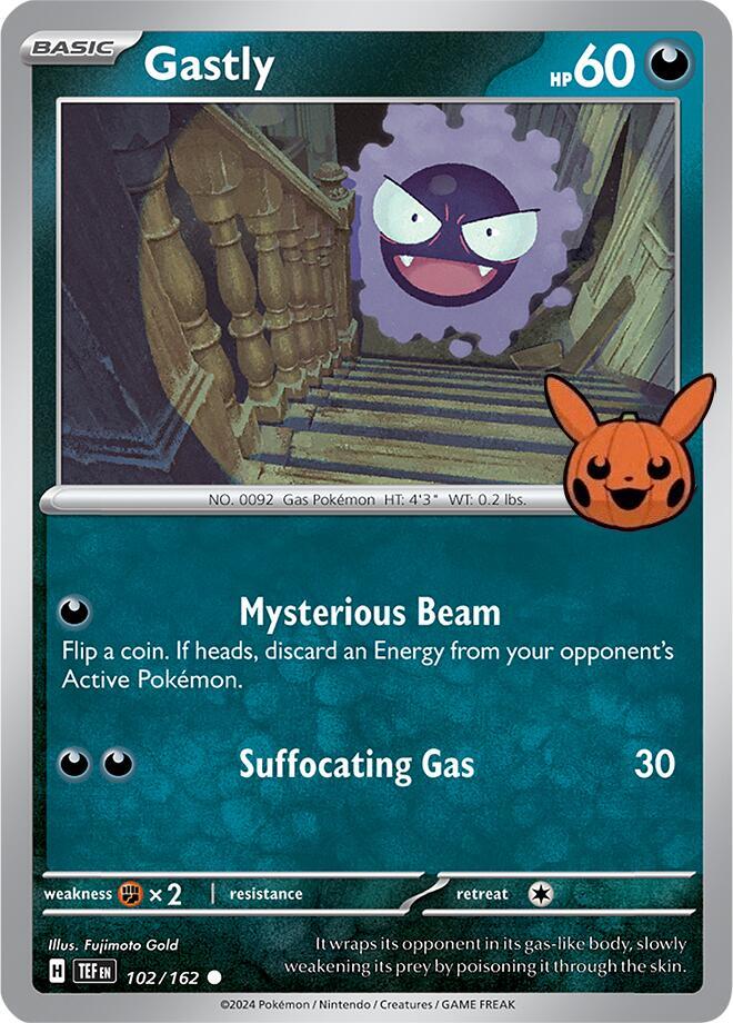 Gastly - 102/162 - Common - Geeked Out Goods