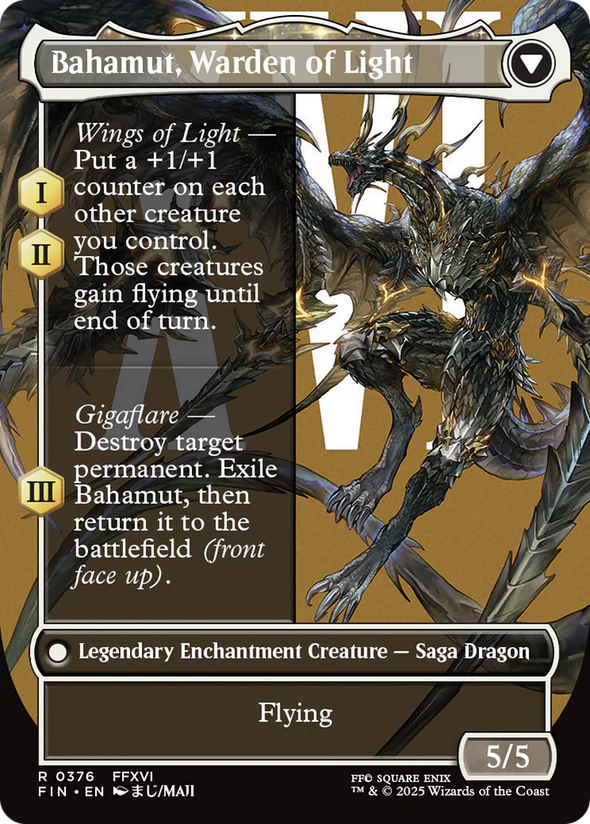 Dion, Bahamut's Dominant // Bahamut, Warden of Light - Borderless - Geeked Out Goods
