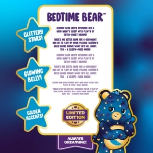 Care Bear Bedtime Bear Collector's Edition Glows Navy Gold Plush - King Gaming