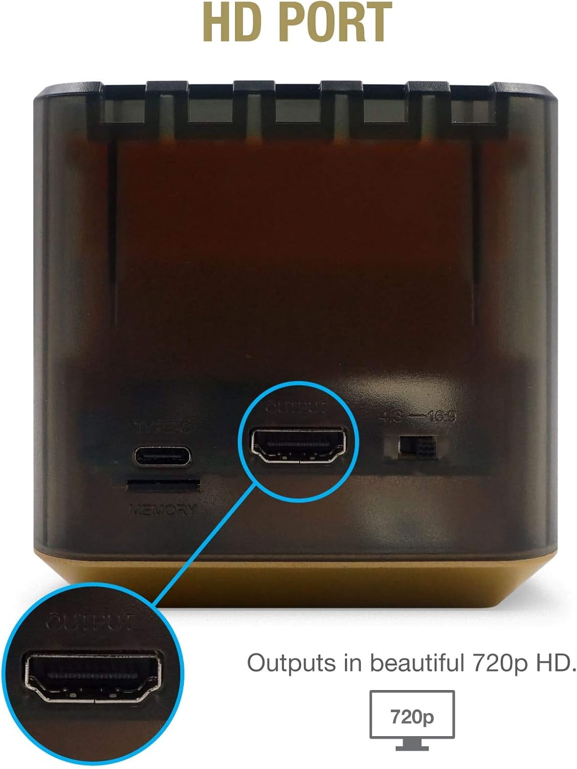 Hyperkin RetroN Sq HD BlackGold Gaming Console for Game Boy/Color/Advance - King Gaming