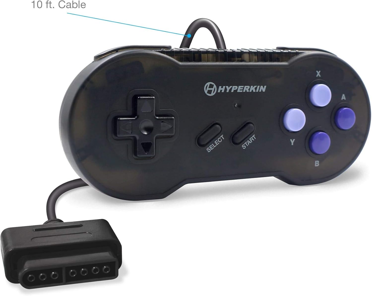 SPACE BLACK SCOUT PREMIUM WIRED SNES CONTROLLER - Geeked Out Goods