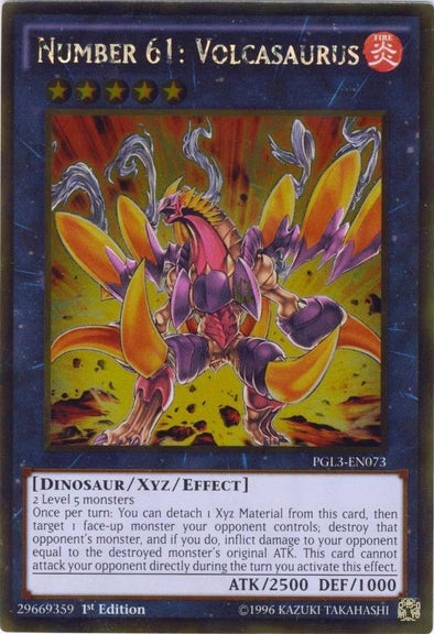 Number 61: Volcasaurus - Gold Rare - King Gaming