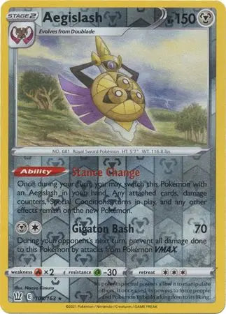 Aegislash 108/163 - Uncommon - Reverse Holo King Gaming