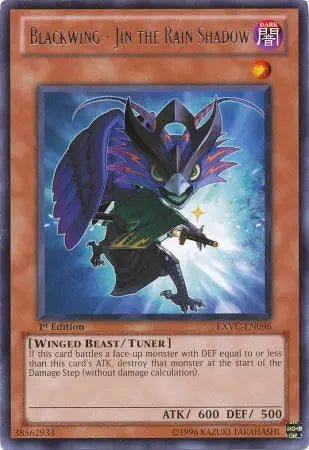 Blackwing - Jin The Rain Shadow - Rare - Yu-Gi-Oh King Gaming