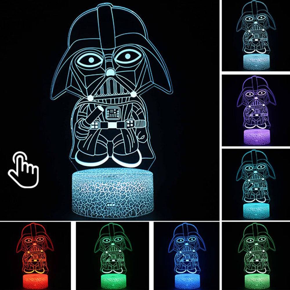 Star Wars Baby Yoda Figure 3D Illusion LED Nightlight Sleeping Light Model Anime Acrylic Action & Toy Fgures For Kid Xmas Gift King Gaming