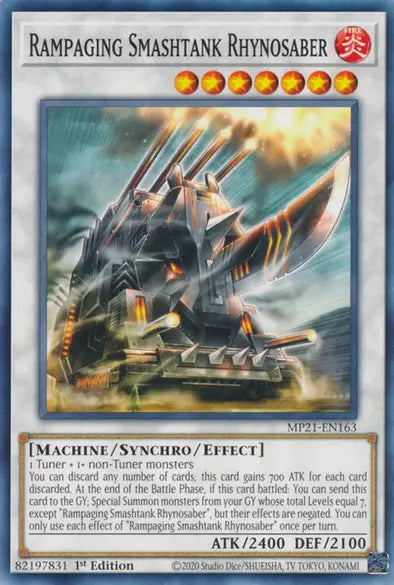 Rampaging Smashtank Rhynosaber - Common - Yu-Gi-Oh King Gaming