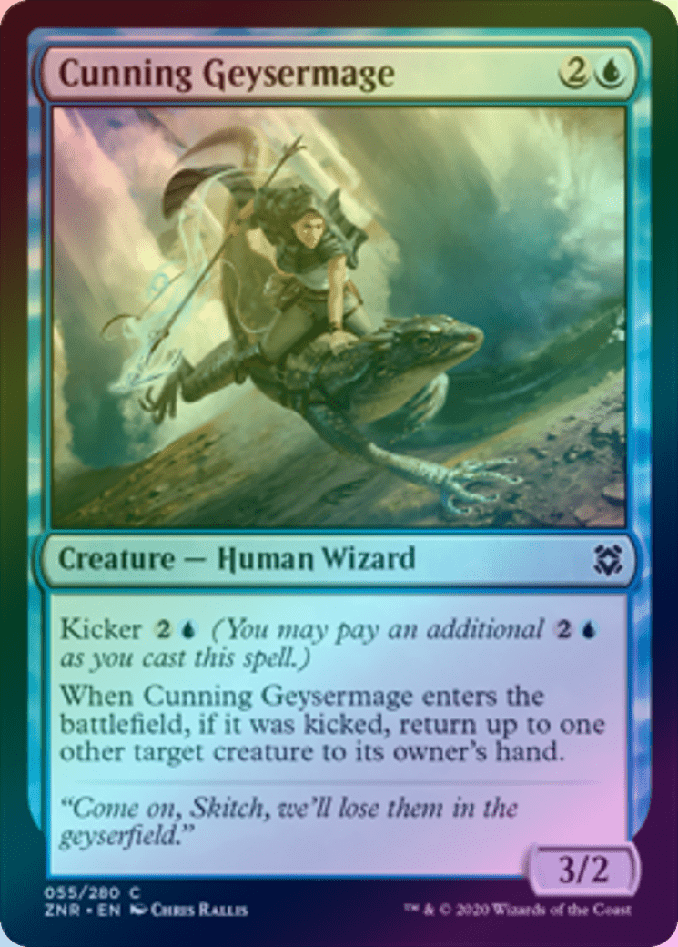 Cunning Geysermage - NM C, ( Foil) King Gaming