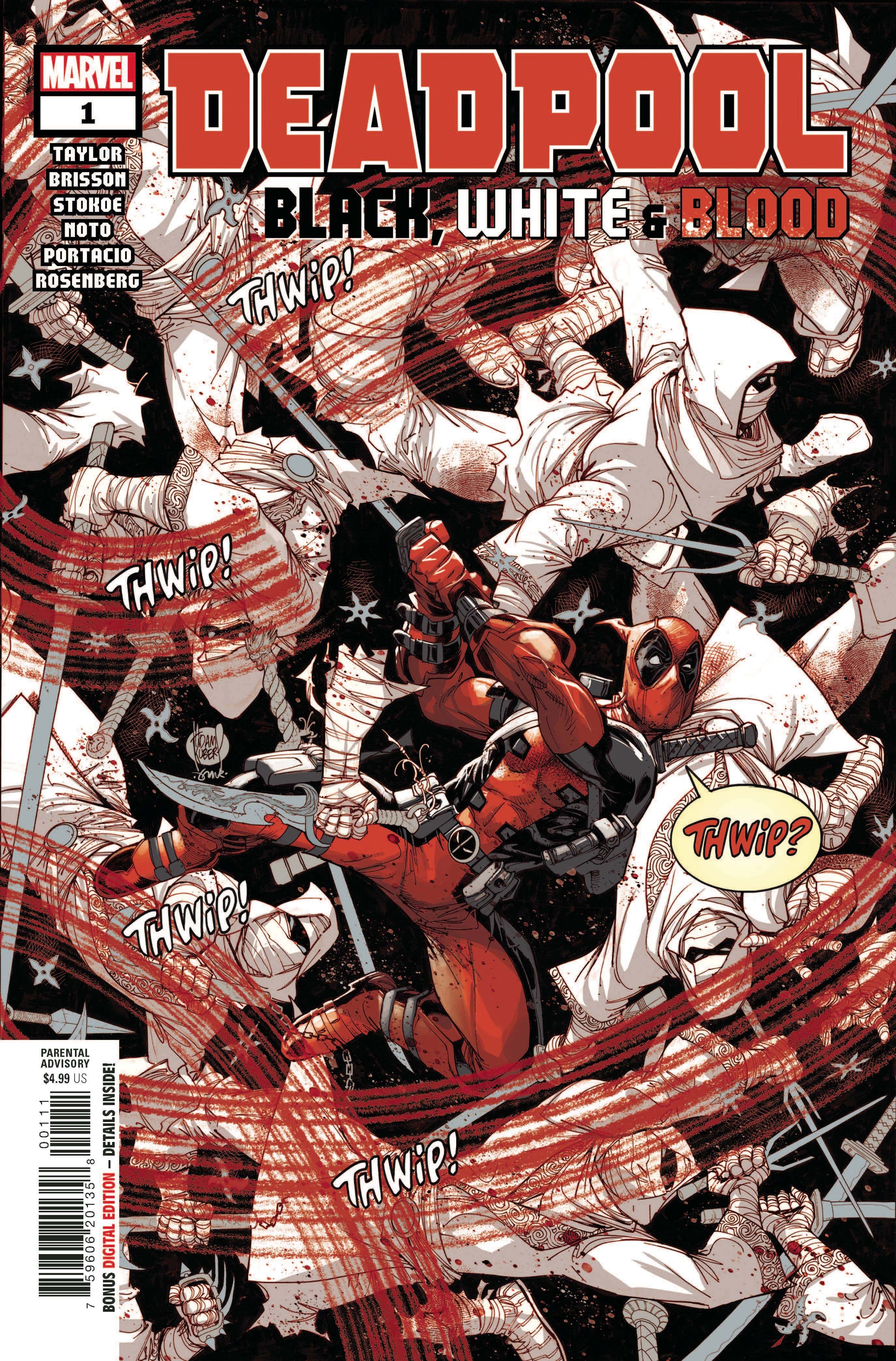 Deadpool Black White Blood #1 (OF 4) King Gaming