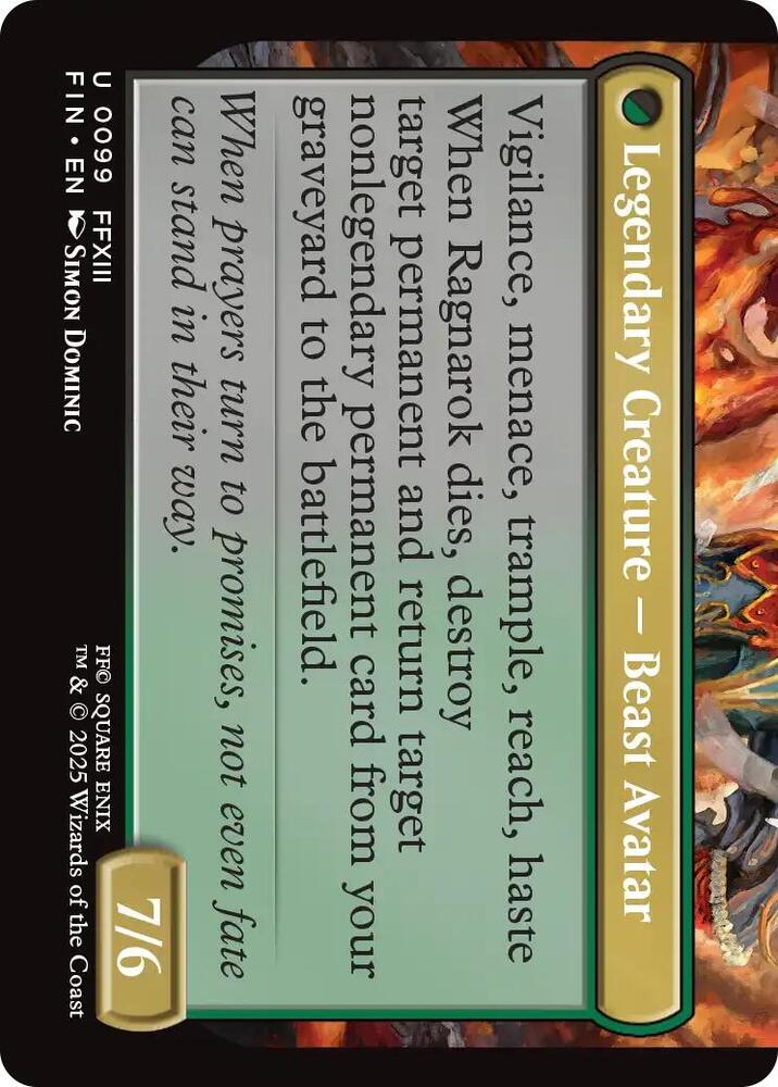 Fang, Fearless l'Cie // Ragnarok, Divine Deliverance