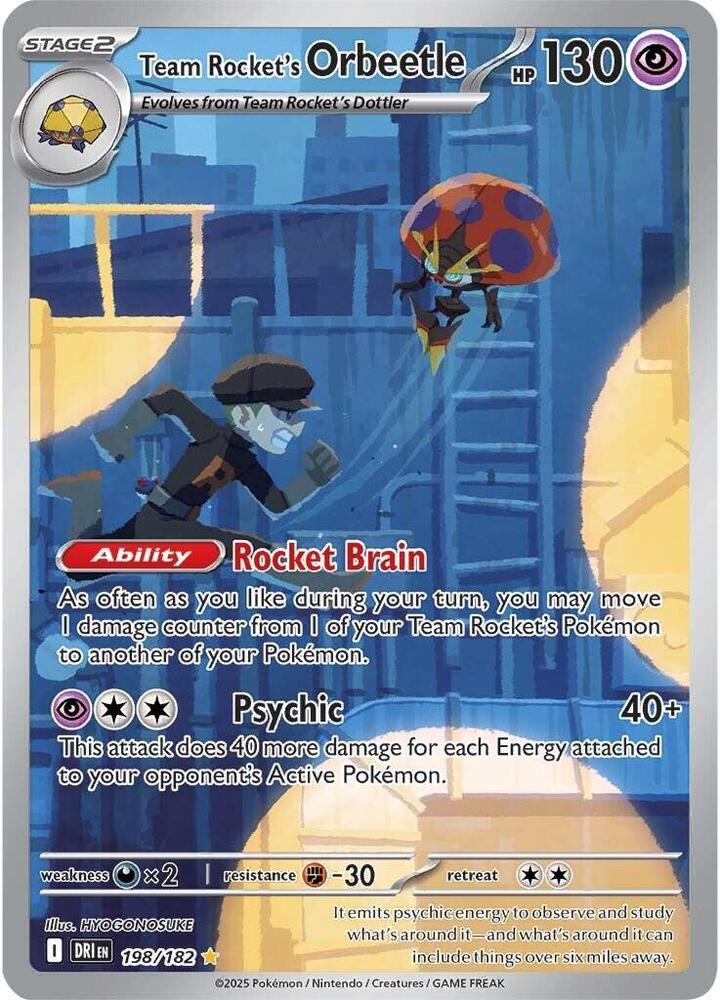 Team Rocket's Orbeetle - 198/182 Holofoil
