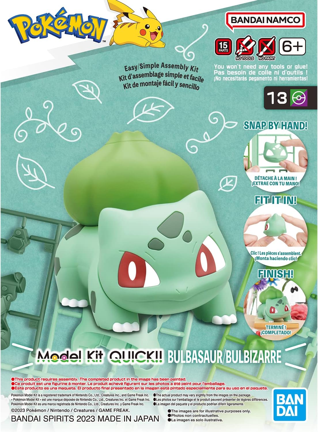 POKEMON 13 BULBASAUR QUICK MODEL KIT - King Gaming 