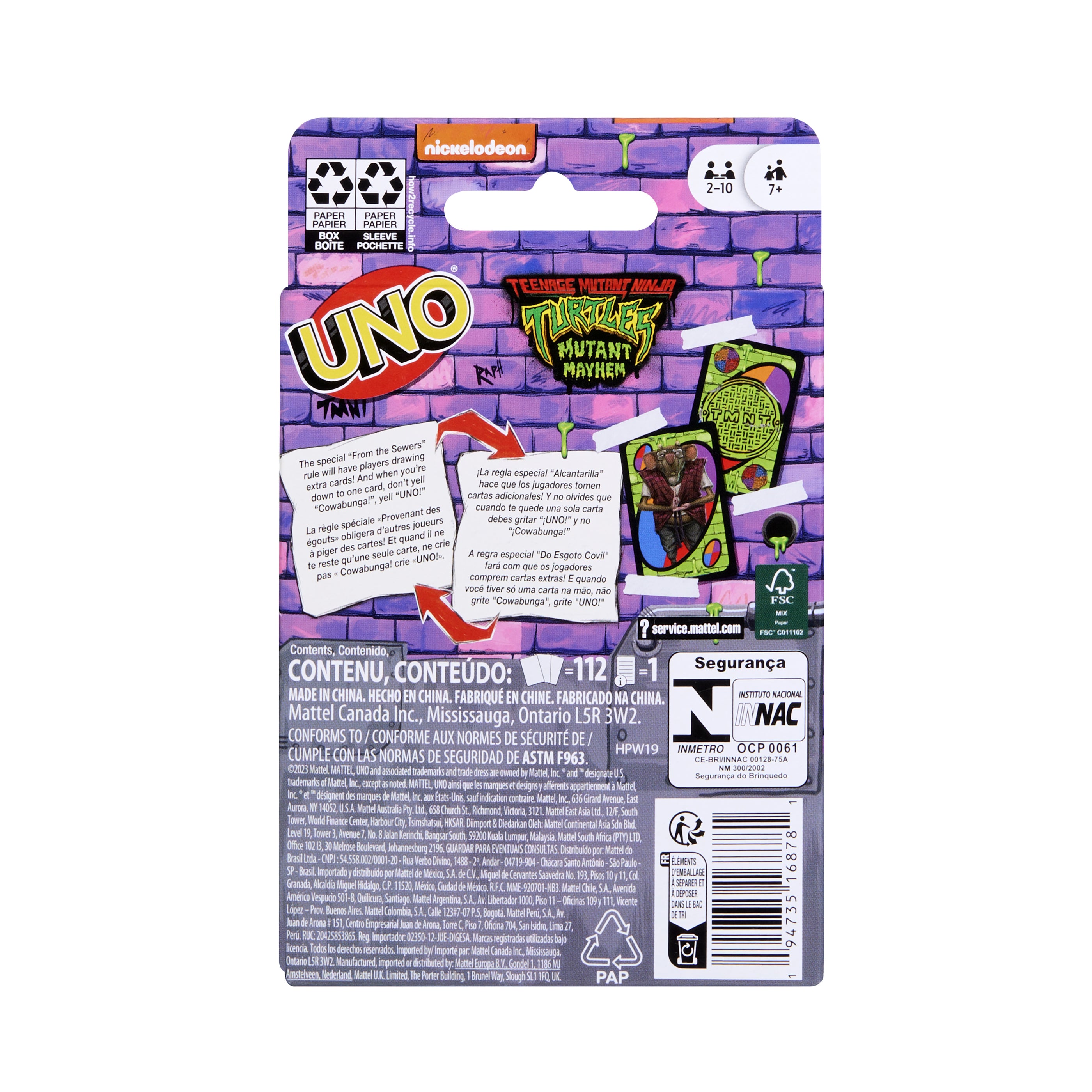 UNO TEENAGE MUTANT NINJA TURTLES CARD GAME - King Gaming 