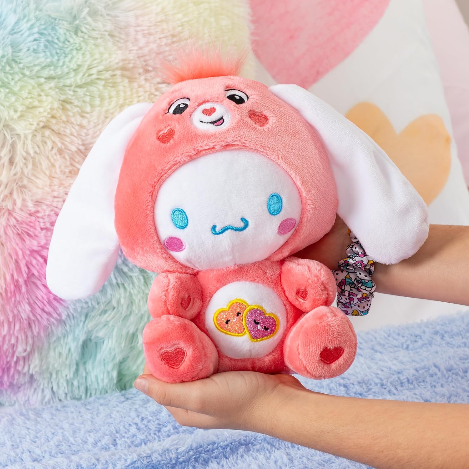 Care Bears Cinnamoroll Dressed As Love-a-Lot Bear 8" Fun-Size Plush - King Gaming 