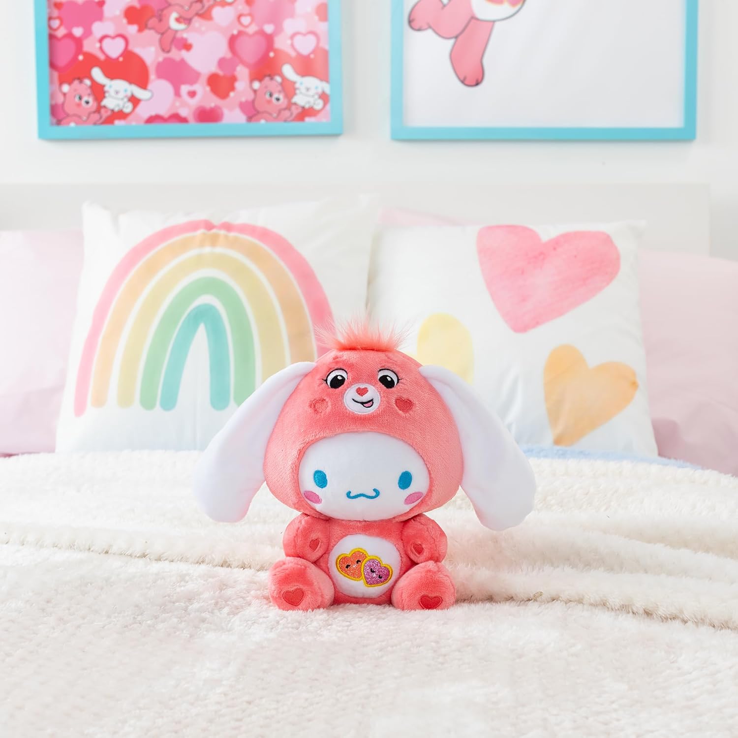 Care Bears Cinnamoroll Dressed As Love-a-Lot Bear 8" Fun-Size Plush - King Gaming 