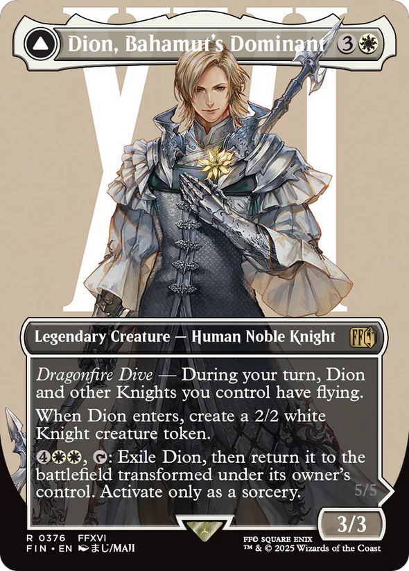 Dion, Bahamut's Dominant // Bahamut, Warden of Light - Borderless - Geeked Out Goods