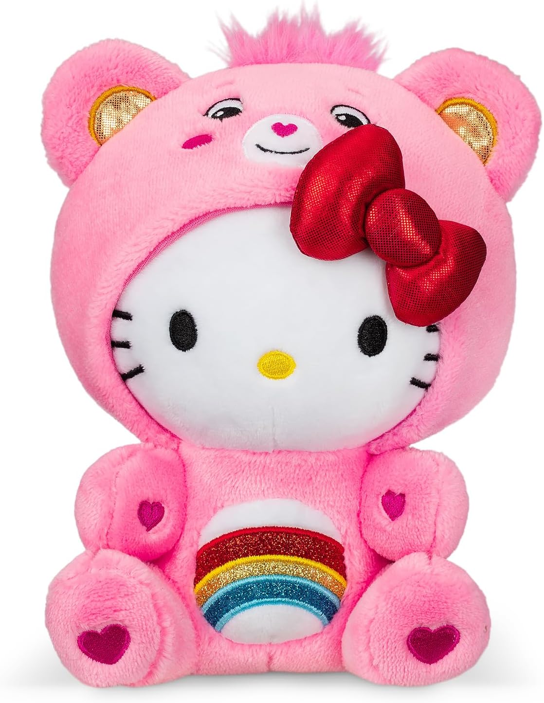 Care Bears Hello Kitty Dressed As Cheer Bear 8" Fun-Size Plush - King Gaming 
