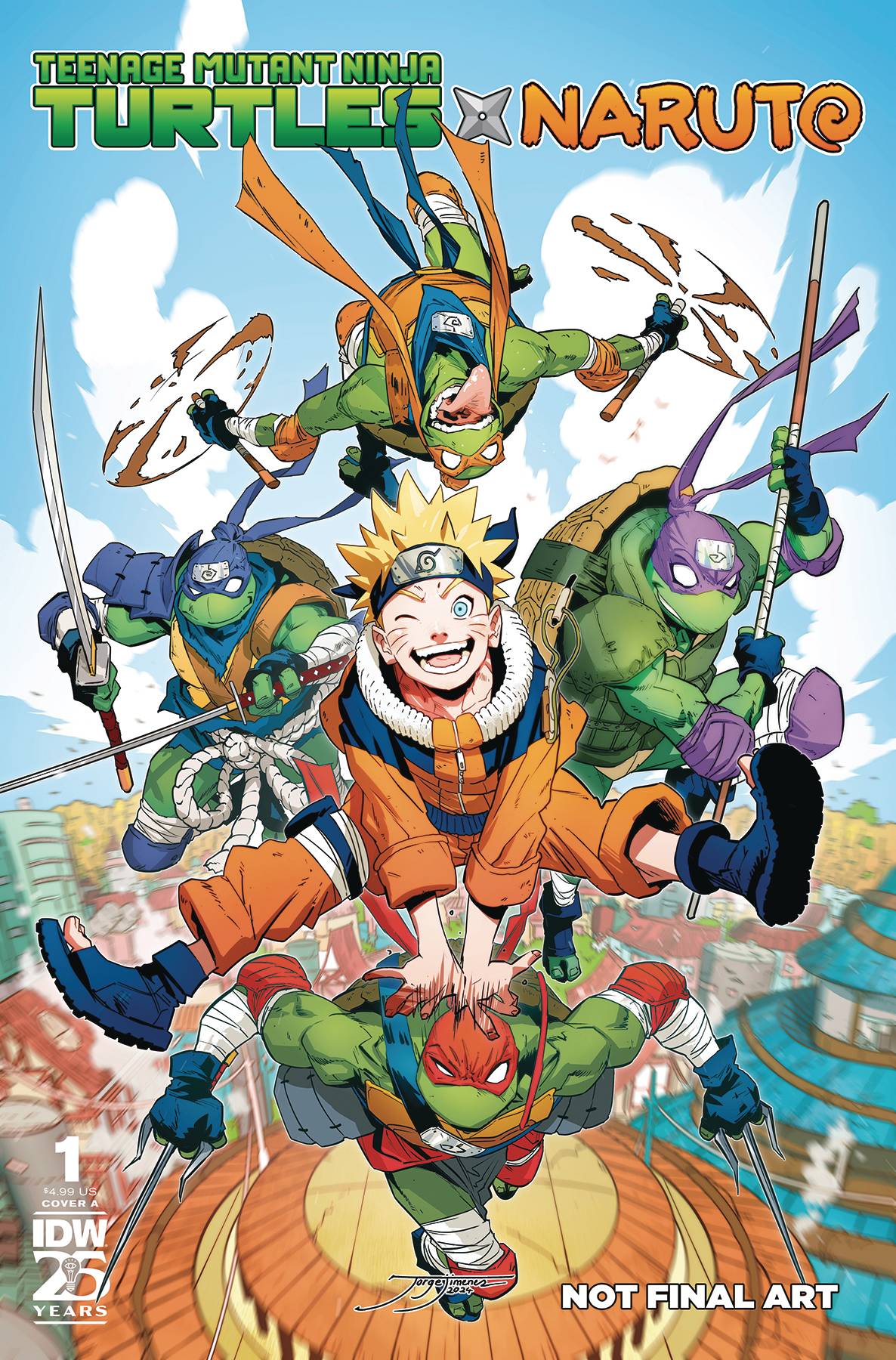TEENAGE MUTANT NINJA TURTLES X NARUTO #1 CVR A JIMENEZ - King Gaming 