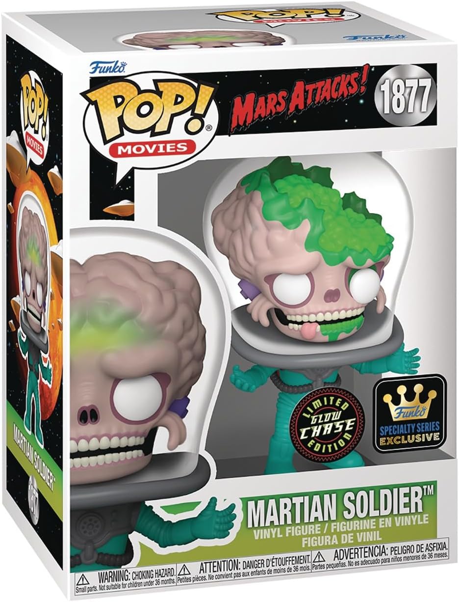Funko POP 1877 Mars Attacks - Martian Soldier (Glow-in-The-Dark) Exclusive Funko - Geeked Out Goods