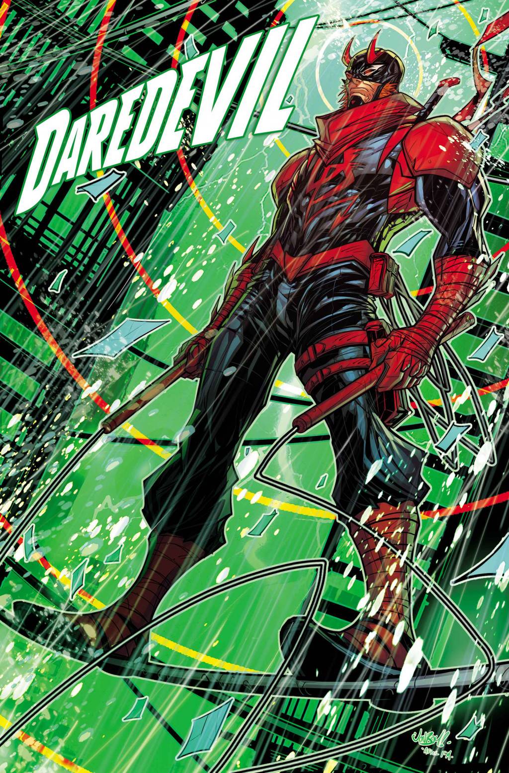DAREDEVIL #9 JONBOY MEYERS BLACK COSTUME - Geeked Out Goods