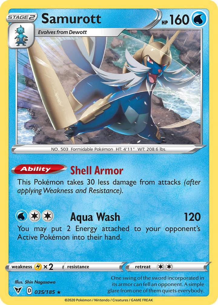 Samurott - 35/185 - NM Rare King Gaming