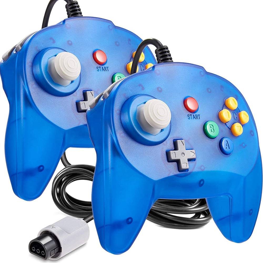 [New Version] 2 Pack for N64 Controller, Mini Game pad Joystick for N 64 Console- Plug & Play (Design from Japan) King Gaming