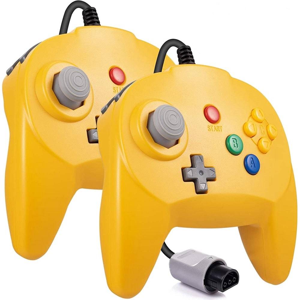 [New Version] 2 Pack for N64 Controller, Mini Game pad Joystick for N 64 Console- Plug & Play (Design from Japan) King Gaming