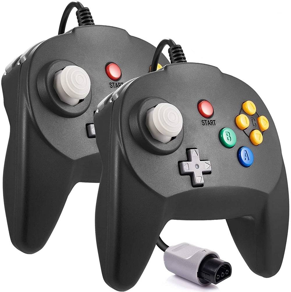 [New Version] 2 Pack for N64 Controller, Mini Game pad Joystick for N 64 Console- Plug & Play (Design from Japan) King Gaming