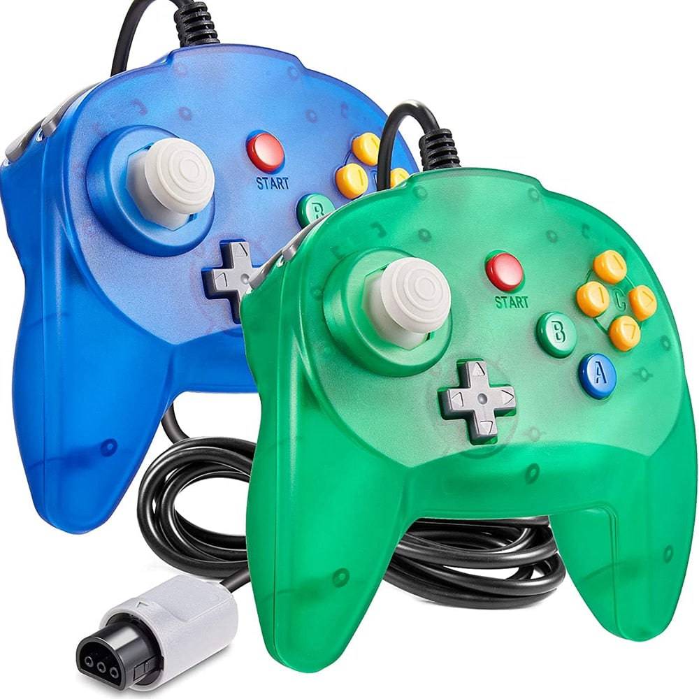 [New Version] 2 Pack for N64 Controller, Mini Game pad Joystick for N 64 Console- Plug & Play (Design from Japan) King Gaming