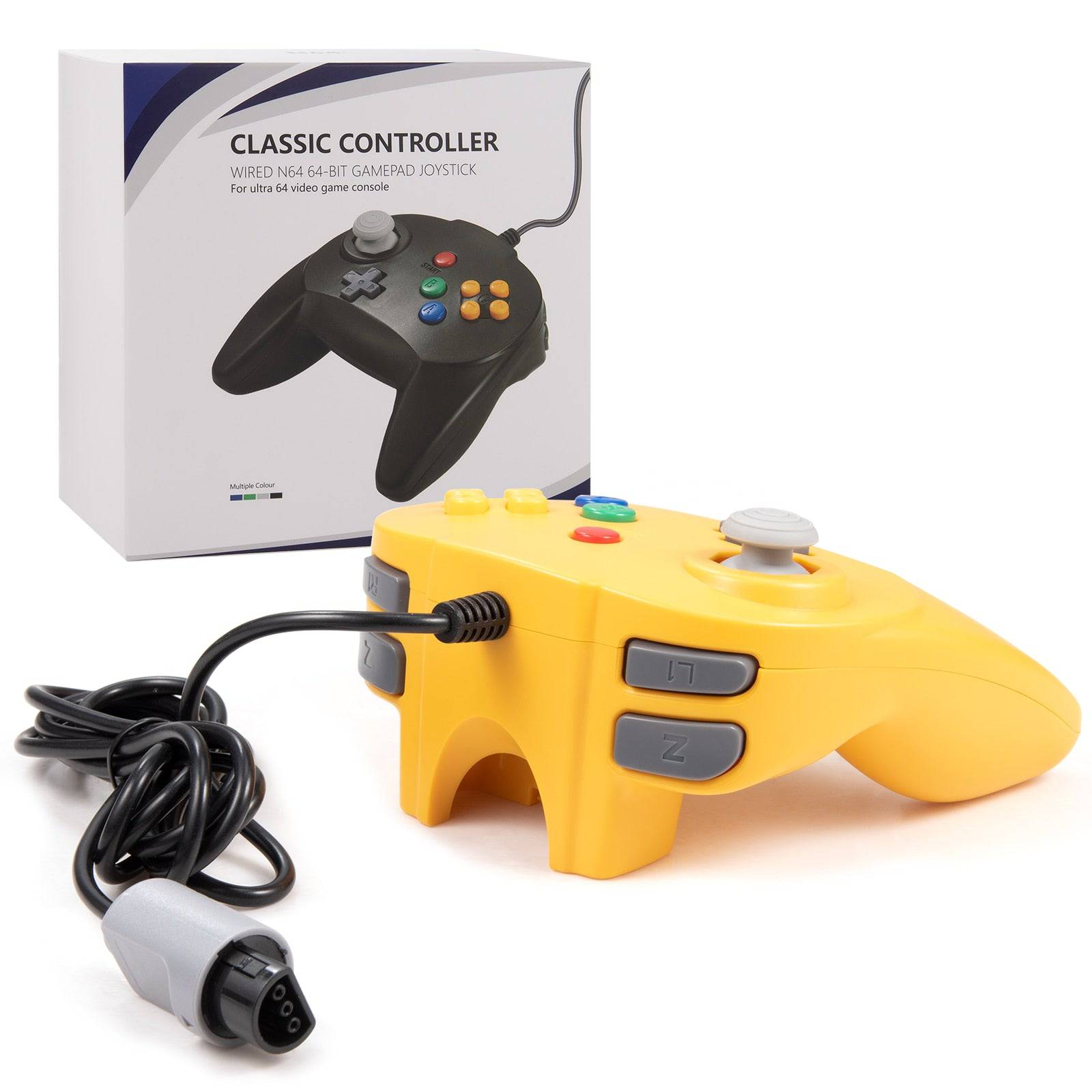 [New Version] 2 Pack for N64 Controller, Mini Game pad Joystick for N 64 Console- Plug & Play (Design from Japan) King Gaming