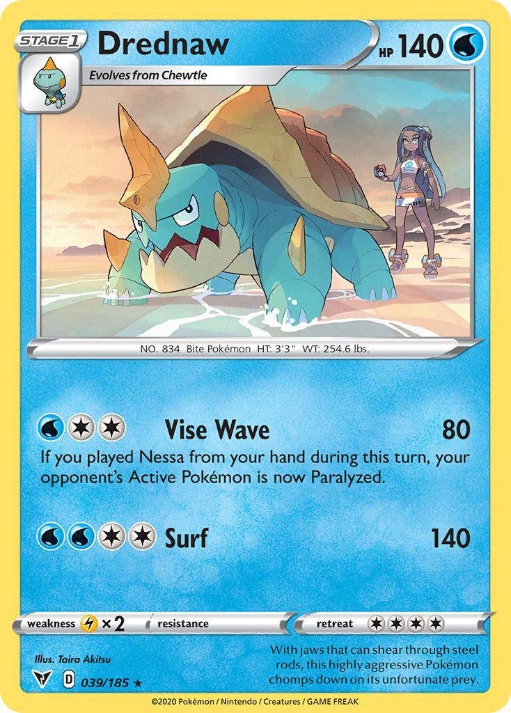 Drednaw - 39/185 (Cracked Ice Holo) - NM King Gaming