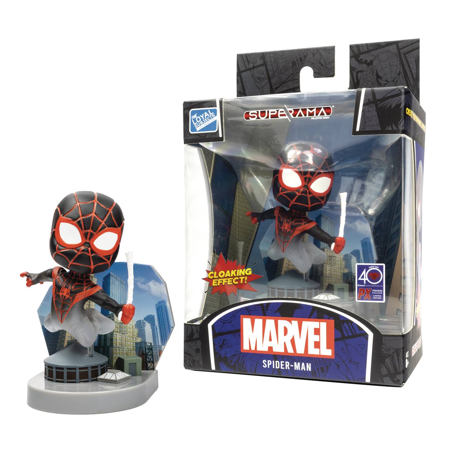 MARVEL SUPERAMA SPIDER-MAN MILES MORALES CLOAKING PX DIORAMA - King Gaming 