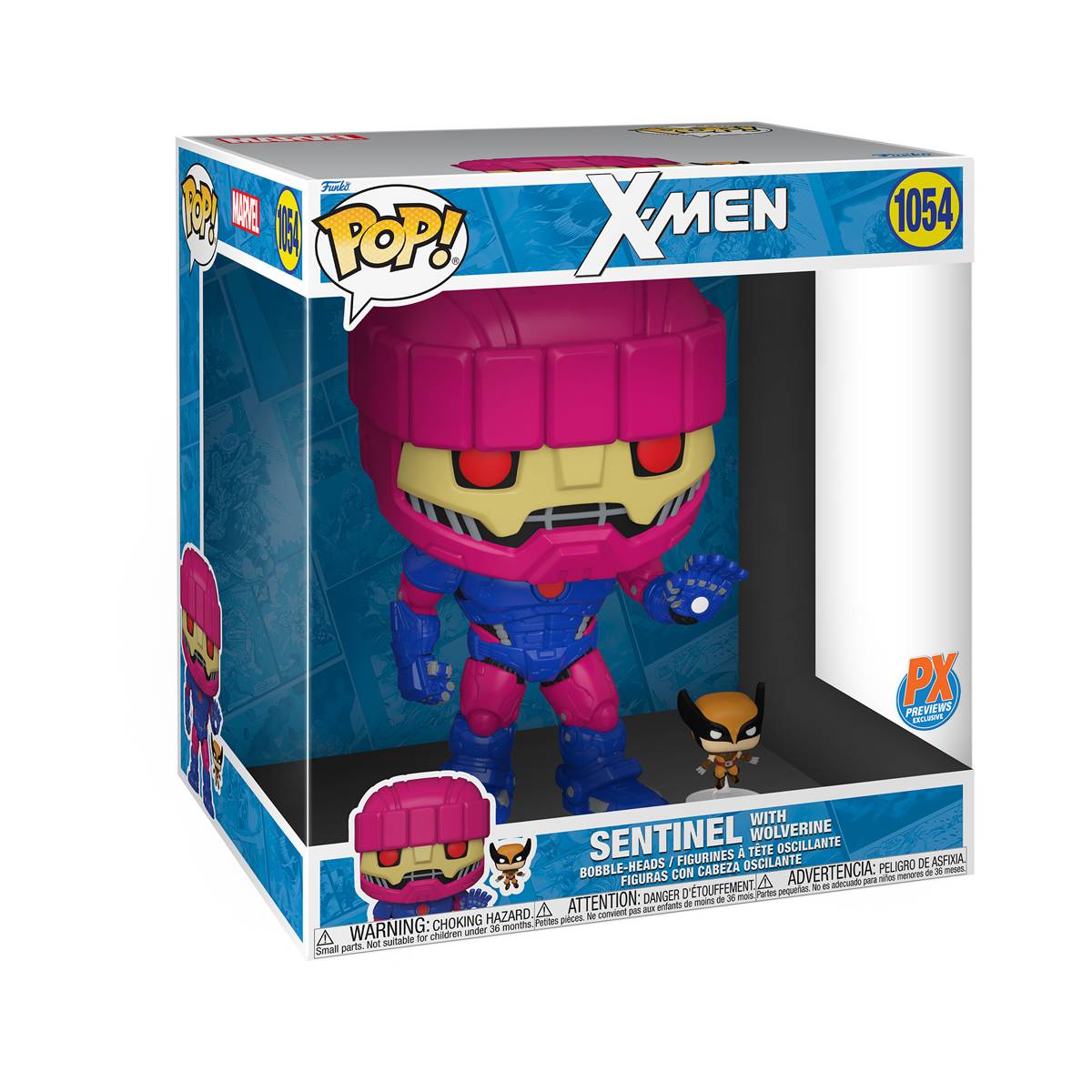 POP JUMBO X-MEN SENTINEL & WOLVERINE W/CHASE PX VIN FIG - King Gaming 