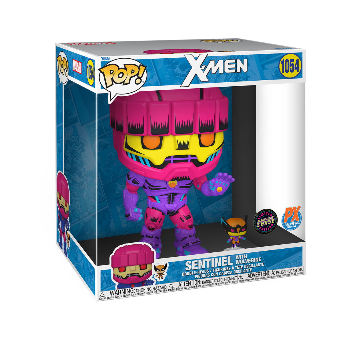 POP JUMBO X-MEN SENTINEL & WOLVERINE W/CHASE PX VIN FIG